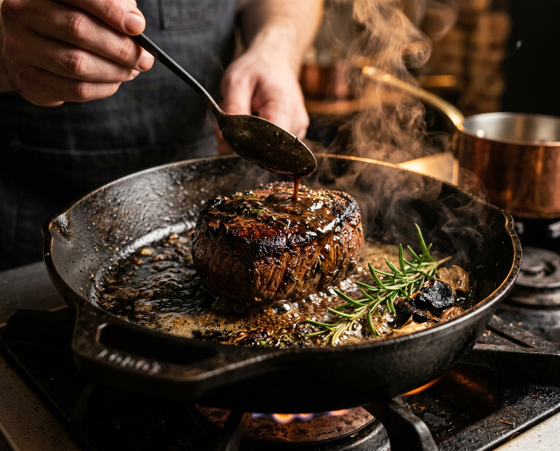 Black Garlic Butter Steak
