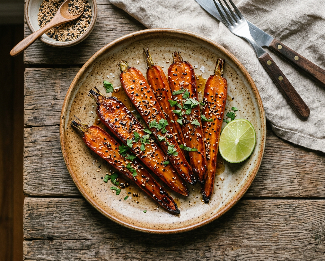 Miso Butter Roasted Carrots