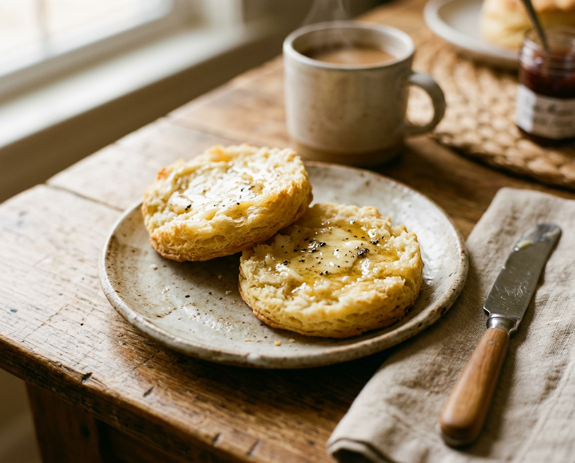 Truffle Honey Butter on Warm Biscuits
